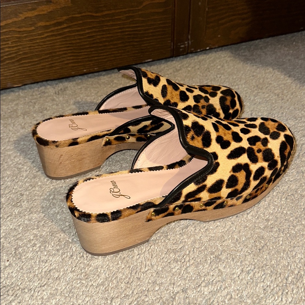 J. Crew leopard calf hair clogs - Picture 2 of 5
